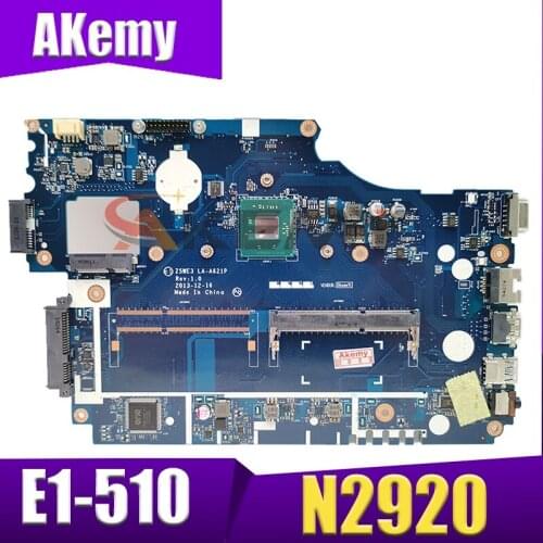 Akemy Laptop motherboard For ACER Aspire E1-510 N2920 Mainboard Z5WE3 LA-A621P SR1SF