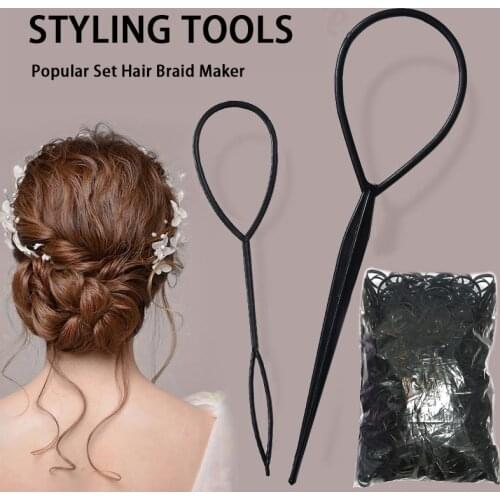 Set Magic Hair Styling Accessories Hairpin DIY Hair Braiding Braider Tool Twist Bun Barrette Elastic Hair Clips for Women Headba