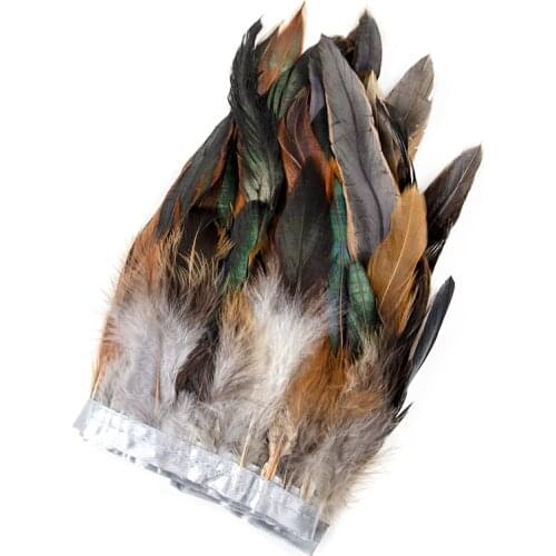 5Meter Natural Rooster Feathers Trim Fringe DIY Wedding Clothes Sewing Carnival Decoration Chicken Plumes Ribbon Craft Wholesale