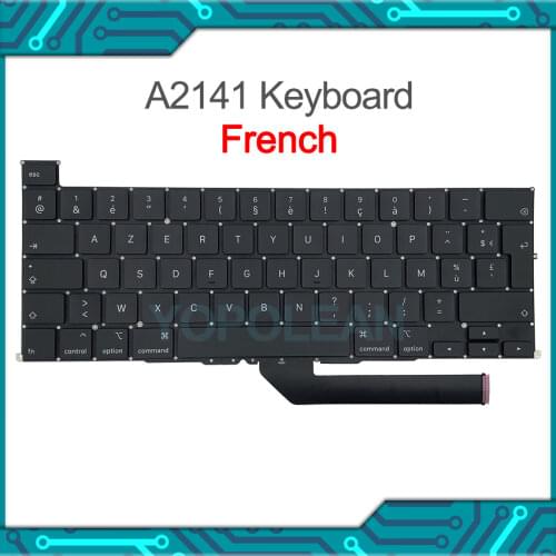 New AZERTY French Layout For MacBook Pro Retina 16" A2141 Keyboard Replacement 2019 year