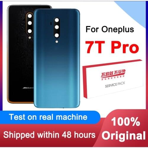 Original Back Housing Replacement For Oneplus 7T Pro Back Cover Battery Glass For 1+7T Pro One plus 7T Pro Rear Cover With Logo