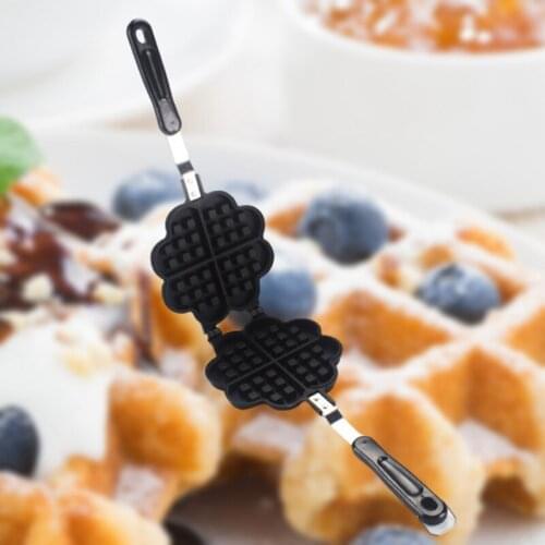 DIY Egg Waffle Maker Machine Cake Mold Pan Nonstick Double Side Biscuits Muffin Mould Pot Bakeware Waffle Baking Tool Cake Maker