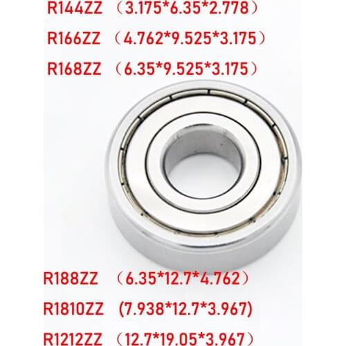 4PCS 5PCS R144ZZ R166ZZ R168ZZ R188ZZ R1810ZZ R1212ZZ Inch Ball Bearing