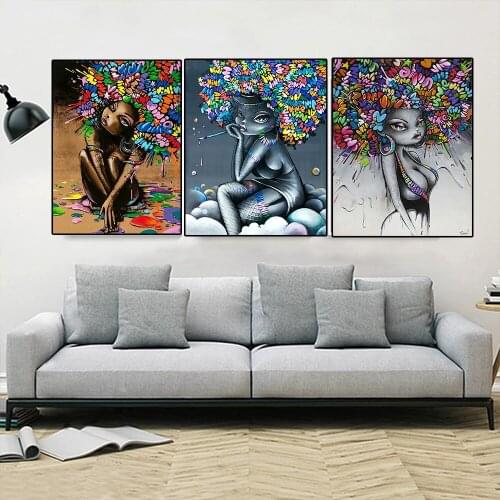 Modern Street Graffiti Art Sexy Girl Posters and Prints Home Wall Decoration Canvas Paintings Wall Art Anime Poster