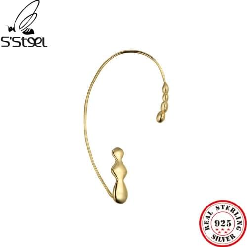 SSTEEL Geometric Clip Earrings For Women Sterling Silver 925 Earring Designer Trendy Personalized Earings 1/pcs Fine Jewellery