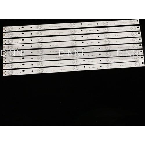 8pcs x 50 inch LED Backlight Strips for AKAI TV MS-L0967-L V3 A4 M192 TD C 0X R72-50004-017-13 CODICE A BARRE 21MQ300D 5-LEDs 6V