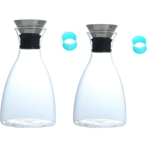 Heat Resistant Clear Glass Cold Water Jug Juice Denmark Kettle Glass Wine Decanter With Filter Lid