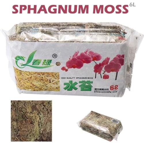 6L Sphagnum Moss Moisturizing Nutrition Organic Fertilizer for Orchid Phalaenopsi DIY Flower Pot Garden Supplies Sphagnum Moss