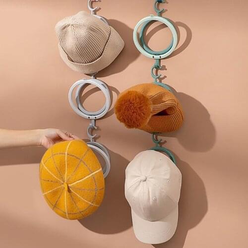 Single Round Closet Hanger Hats Caps Hanging Rack Wardrobe Back Door Storage Rack Bathroom Bedroom Storage Organizer