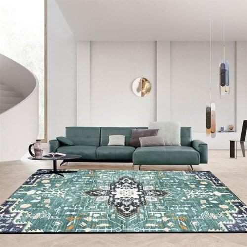Retro Vintage Carpet Persian Carpet Living Room Bedroom Mat Anti-slip Area Carpet Absorbent Boho Carpet