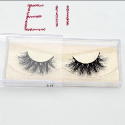 Visofree Handmade natural Crossing Soft False Eyelashes 1 pair glitter packing Makeup Extension Long lash 3D Mink Lashes E11