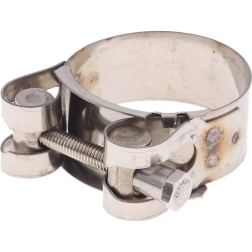 2 pcs 44-47mm/1.73-1.85 inch Stainless Steel Exhaust Extension Clamp Replacement for Motorcycle Motorbikes