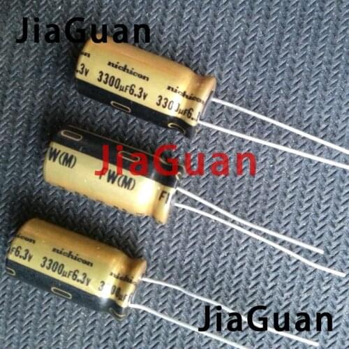 10pcs NEW NICHICON FW 3300UF 6.3V 10X20MM audio Electrolytic Capacitor 6.3V3300uF filter amplifier 6.3v 3300UF 3300UF/6.3V