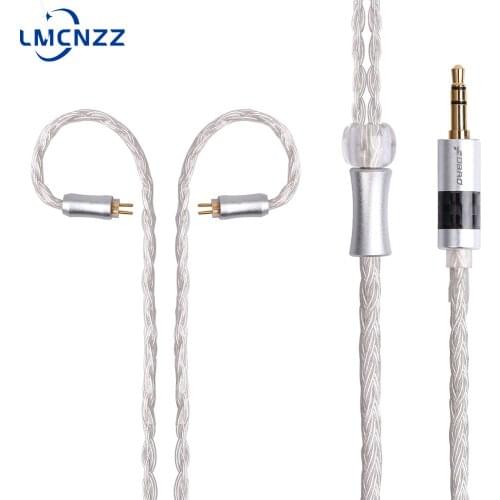 FDBRO 16 Cores Silver Plated Cable with 2.5mm/3.5mm/4.4mm Carbon Fiber Plug 2PIN A2DC IE80 IM MMCX Cable Earphone Cable