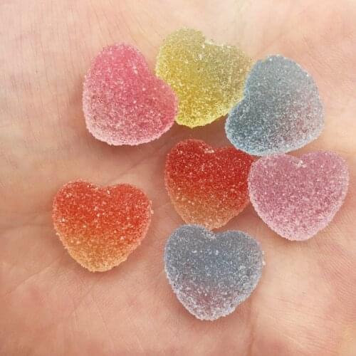 20pcs Mix Resin Colorful Heart Clear Crystals Flat Back Rhinestone Scrapbook DIY Wedding Appliques Ornament Craft F868*2