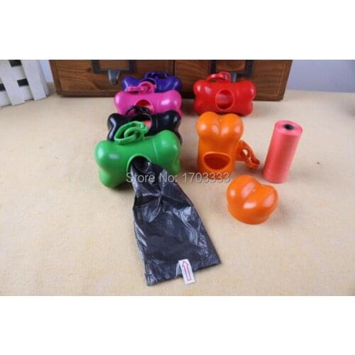 200 PCS Bones type pet waste box with waste bags poop bag pet pooper scoopers DHL Fedex Free