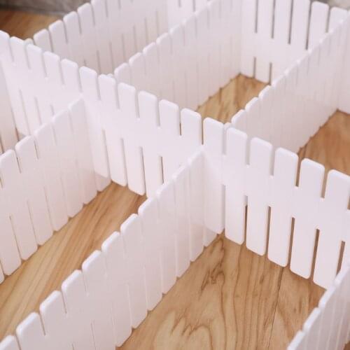 8pcs Adjustable Clapboard Drawer Divider Partition Storage Organiser Wardrobe Closet Separator For Underwear Socks Belt Office