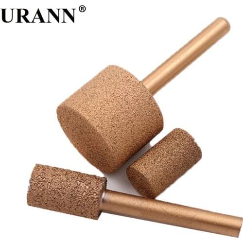 6mm shank brazed diamond cylinder grinding head alloy grinding head coarse sand fine jade stone peeled stone carving flat head