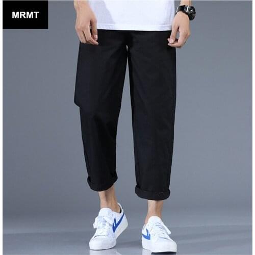 MRMT 2021 Brand Mens Thin Section Trousers Broad-legged Pants for Male Straight Casual 9 Pants Casual Trouser