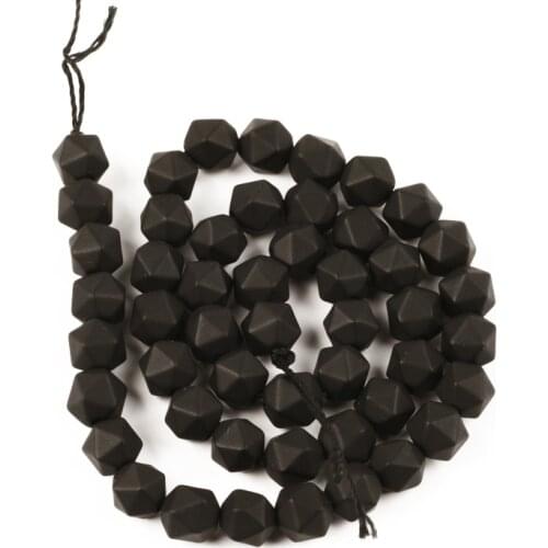 Bulk Wholesale 8mm Faceted Matte Black Glass Beads Natural Stone Loose Beads for Jewelry Making DIY Bracelet Accessories