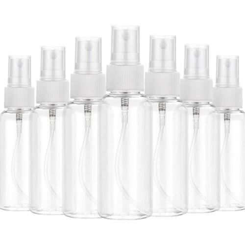 20Pcs Spray Bottle 10/30/50/60/100ML Refillable Perfume Bottle Plastic Bottle Disinfection Atomizer