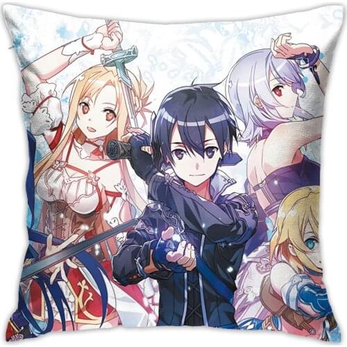 Adult Sword Art Online Cosplay Home Decoration Pillow Case Sword Art Online Sofa Pillow Case Car Cushion pillowcase cover 45x45