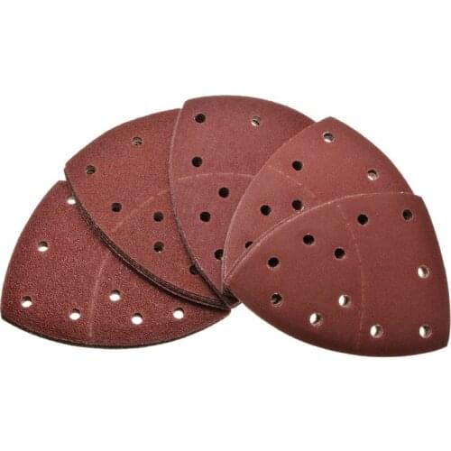 40pcs 11Hole 140mm Sandpaper Disk Sand Sheets Mixed Grit Hook Loop Abrasive Tool Grinder Sanding Disc Polish