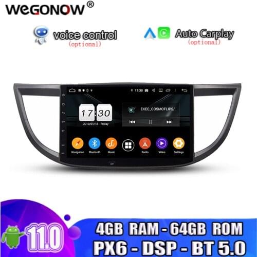 DSP Android 10.0 For Honda CRV 2012 2013 2014 2015 4GB +64G +8 core Car DVD Player GPS Glonass Map RDS Radio wifi Bluetooth 4.2