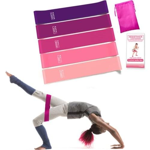 5 Colors/Set Resistance Fitness Training Bands Crossfit Rubber Bands Pilates Loops Latex Yoga Exercise Bands For Sports Expander