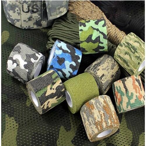 16-Pack Outdoor Camouflage Tape Camo Wrap Self-Adhesive Tapes Protective Non-Woven Fabric Stretch Bandage