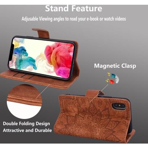 Flip Wallet Leather Book Case For Huawei P20 P30 P40 Pro Lite Mate 20 30 LIte Pro P smart 2019 2020 Z Plus 3D Flower Cover