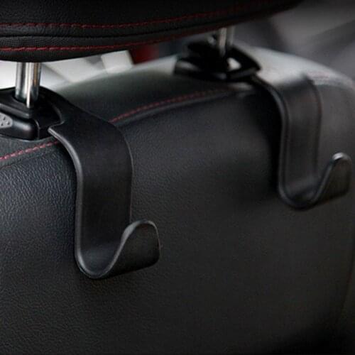 2pcs Creative Car Seat Truck Coat Back Hooks Organizer Universal Headrest Mount Storage Holder Simple Styling Auto Bag Hanger