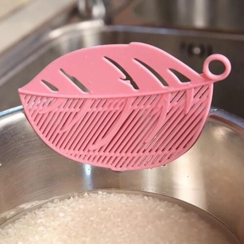 Kitchen Accessories 1Pc Leaf Shaped Rice Wash Gadget Noodles Beans Colanders Strainers Fruit&Vegetable Cleaning Tools