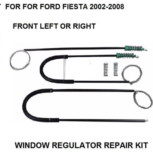 WINDOW REGULATOR ROLLER KIT FOR FORD FIESTA ELECTRIC WINDOW REGULATOR REPAIR KIT FRONT LEFT or RIGHT 2/3 2002-2008
