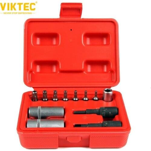 VT13100 12 pc Air Conditioning Tool Kit Service Repair Valve Cap Core Removers Automotive AC Repair Kit