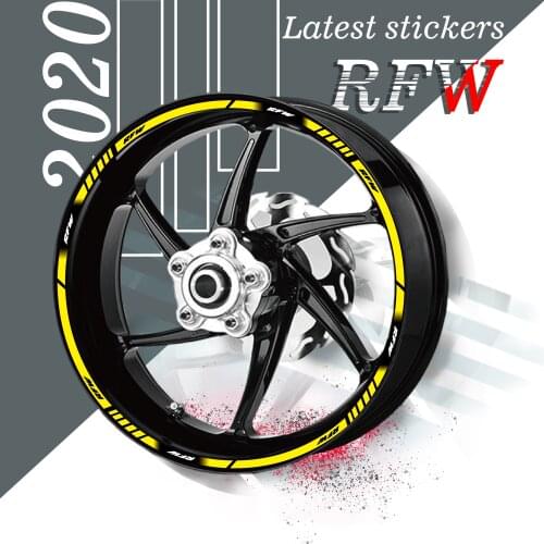 Motorcycle front and rear rims cover outer rim stickers 20 stripes Reflective wheel tire decal For APRILIA RFW rfw