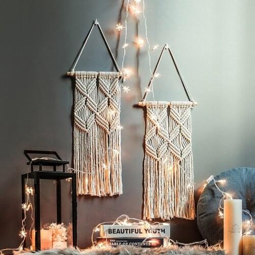 Wall Hanging Tapestry Hand-woven Macrame Wedding Party Decorative Backdrop Props Pendent Home Room Decoration Handicrafts