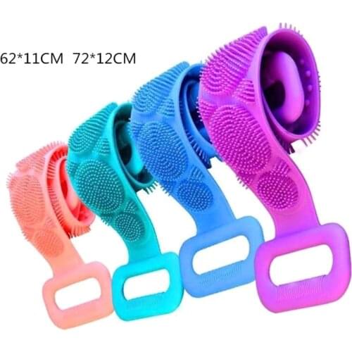 1Pc Bath Shower Bath Belt Exfoliating Back Brush Belt Wash Clean Bath Scrub Belt Towel In Stock Dropshipping Silicone Body Brush