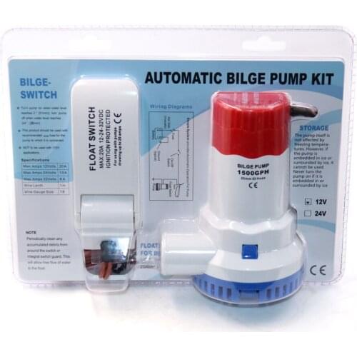 Marine Boat 1500GPH Submersible Sump Bilge Pump Automatic Float Switch