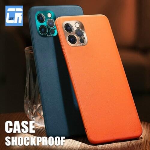 Shockproof PU Leather Case for iPhone 12 11 Pro Max Back Phone Cover for iPhone 11 X XS Max XR 8 7 Plus SE 12 mini Case Capa