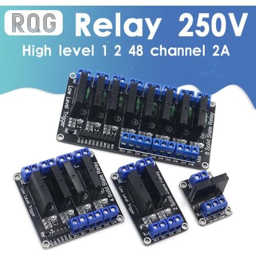 1 2 4 8 Channel 5V DC Relay Module Solid State High Level SSR AVR DSP G3MB-202P Relay for Arduino