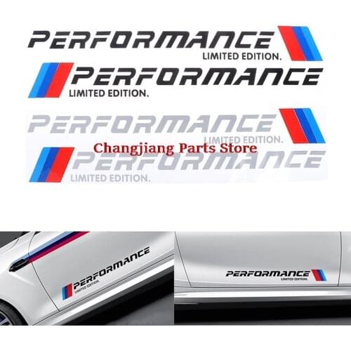 2PCS Car-Styling Stickers M Performance Limited Edition Side Door Reflective Sticker 55*12.4cm