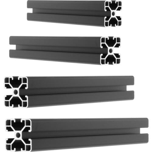 T Slot Aluminum Profile Extrusion European Standard Black Anodized Guide Frame for CNC DIY Fitness Equipment Parts