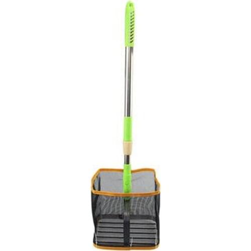 Telescopic Table Tennis Ball Picker 2 Section Aluminum Pole Table Tennis Picking Net Collection Can Hold 120 PCS Ping Pong Balls