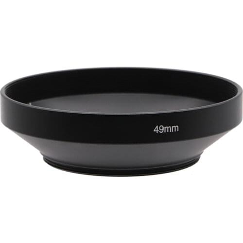 49 52 55 58 62mm Wide-Angle Metal Lens Hood for Canon Nikon Olympus Pentax Sony