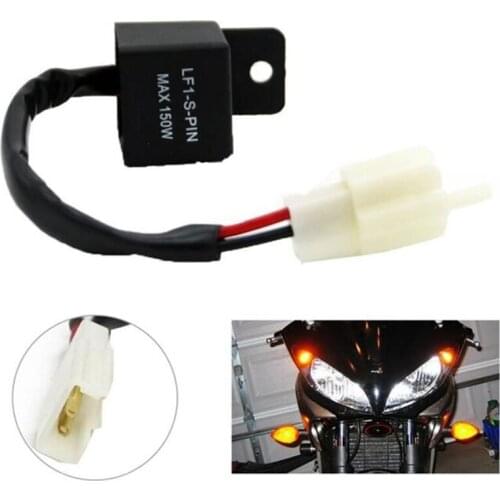 Universal Motorcycles LED Turn Light Flasher Relay Turn Signal Rate Control Blinkrelais 12V Scooter Motorbikes