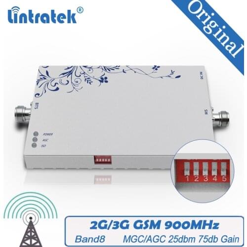 MGC/AGC GSM Repeater 900mhz Single Band Band8 Booster 25 dBm High Output Power 75 dB Gain Mobile Signal Amplifier for 10 rooms