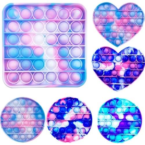 Hot Push Bubble Fidget Toys Adult Relief Antistress Soft Squishy Anti-Stress Simple Dimple AntiStress Box Poppit
