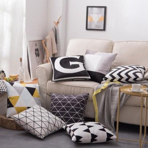 Explosive Nordic Style new Plaid Home Fabric Pillowcase Home living room bedroom sofa pillowcase pillowcase