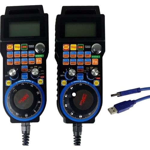 XHC LHB04B Newest Mach3 Wired MPG Pendant Handwheel CNC Controller For 4 / 6 Axis Engraving Machine NEWCARVE